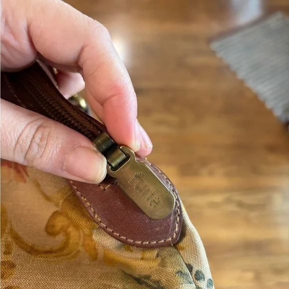 Vintage Furla leather floral bag purse - Picture 6 of 7